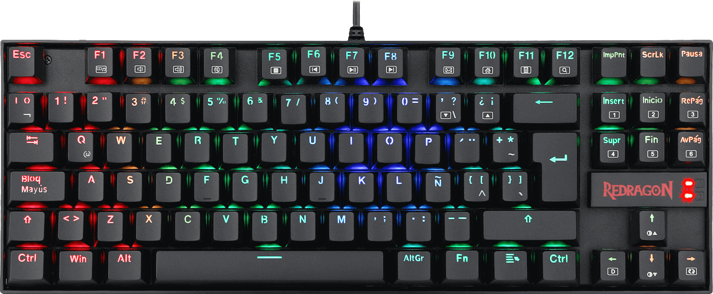 Teclado Gamer Redragon Kumara K552 RGB (Negro - Switch Blue)