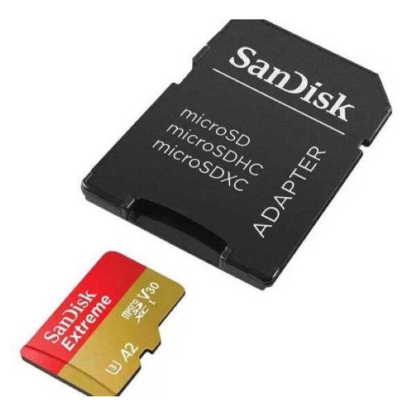 Flash Memory Card 64 GB – SanDisk Extreme microSD + Adaptador