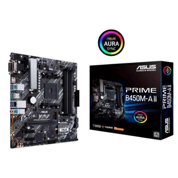 M/B sAM4 (AMD) – ASUS PRIME B450M-A II – 4x DDR4 – Micro ATX