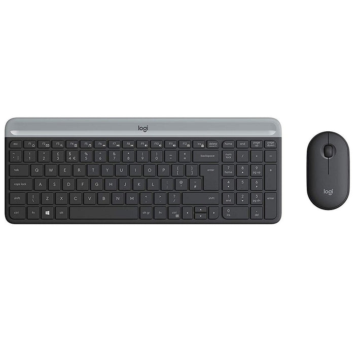 Combo Teclado Mouse – Logitech MK470 inalámbrico – Español – Black/Silver (920-009266)