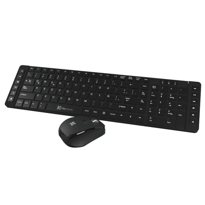 Combo Teclado Mouse Klip Xtreme Spanish – Wireless – 2.4 GHz – All black