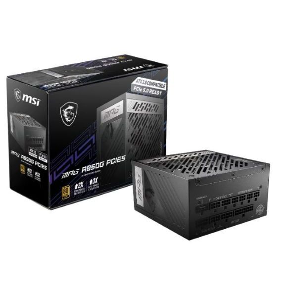 Fuente de Poder 850W – MSI MPG A850G PCIE5  – 80 Plus Gold – Modular