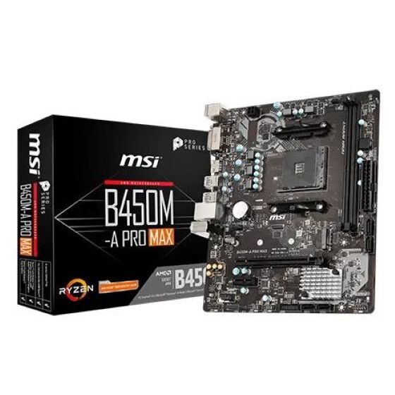 M/B sAM4 (AMD) – MSI B450M-A PRO MAX – 2x DDR4 – Micro ATX