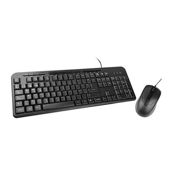 Combo Teclado mouse set – Wired – Spanish – USB – Black – Multimedia XTK-301S