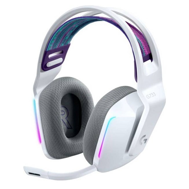 Audifonos Gamer On-Ear – Logitech G733 Lightspeed RGB inalámbrico White (981-000882)