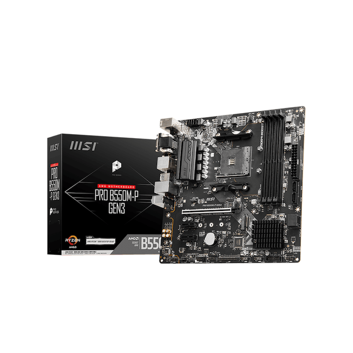 M/B sAM4 (AMD) – MSI PRO B550M-P GEN3 – 4x DDR4 – Micro ATX