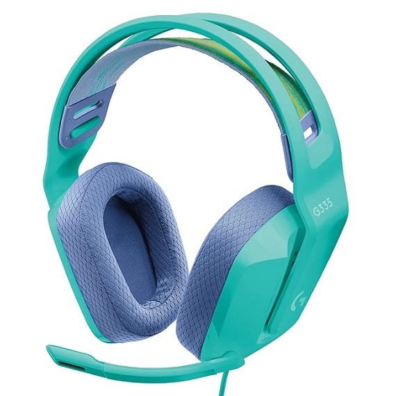 Audífonos Gamer On-Ear – Logitech G335 USB Mint (Multiplataforma 3,5mm) (981-001023)