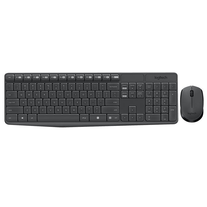 Combo Teclado Mouse – Logitech MK235 inalámbrico – Español – Black (920-007901)